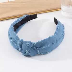 Denim Knot Headband NIP